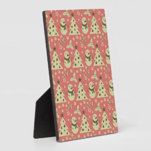 Retro Weihnachtsbäume Heilige Beerenstrasse Fotoplatte