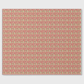 Retro Weihnachtsbäume Heilige Beerenstrasse Geschenkpapier (Flach)