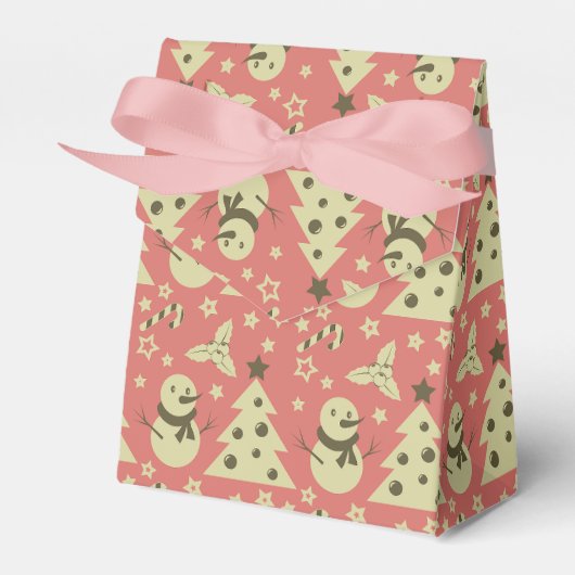 Retro Weihnachtsbäume Heilige Beerenstrasse Geschenkschachtel (Vorderseite)