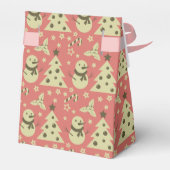 Retro Weihnachtsbäume Heilige Beerenstrasse Geschenkschachtel (Rückseite)