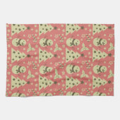 Retro Weihnachtsbäume Heilige Beerenstrasse Geschirrtuch (Horizontal)