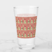 Retro Weihnachtsbäume Heilige Beerenstrasse Glas (Rückseite)