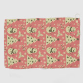 Retro Weihnachtsbäume Heilige Beerenstrasse Golfhandtuch (Horizontal)