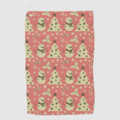 Retro Weihnachtsbäume Heilige Beerenstrasse Golfhandtuch (Vorderseite)