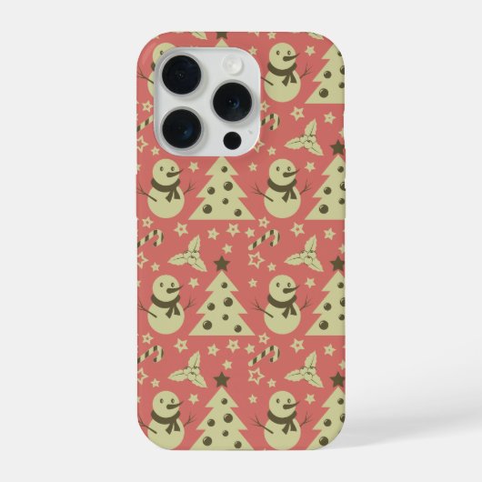 Retro Weihnachtsbäume Heilige Beerenstrasse iPhone Hülle (Rückseite)