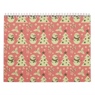 Retro Weihnachtsbäume Heilige Beerenstrasse Kalender