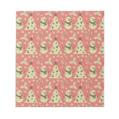 Retro Weihnachtsbäume Heilige Beerenstrasse Notizblock (Vorderseite)