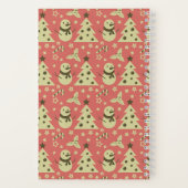 Retro Weihnachtsbäume Heilige Beerenstrasse Notizblock (Rückseite)