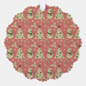 Retro Weihnachtsbäume Heilige Beerenstrasse Ornament Karte (Vorderseite)