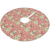 Retro Weihnachtsbäume Heilige Beerenstrasse Polyester Weihnachtsbaumdecke (Schrägansicht)