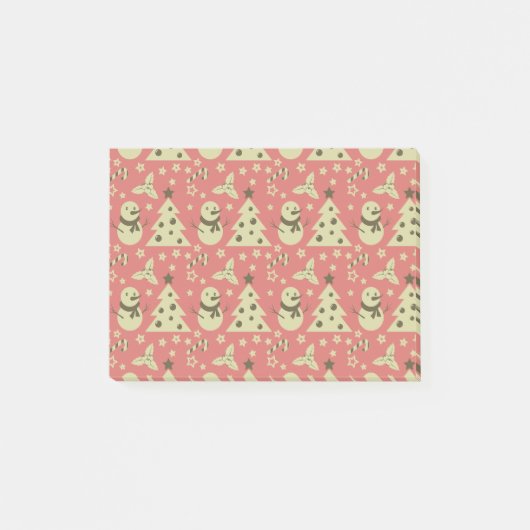 Retro Weihnachtsbäume Heilige Beerenstrasse Post-it Klebezettel (Vorderseite)