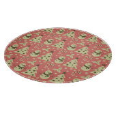 Retro Weihnachtsbäume Heilige Beerenstrasse Schneidebrett (Ecke)