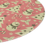 Retro Weihnachtsbäume Heilige Beerenstrasse Schneidebrett (Ecke)