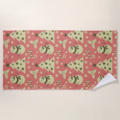 Retro Weihnachtsbäume Heilige Beerenstrasse Strandtuch (Vorderseite)