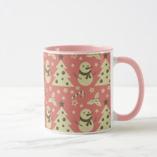 Retro Weihnachtsbäume Heilige Beerenstrasse Tasse