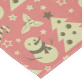 Retro Weihnachtsbäume Heilige Beerenstrasse Tischdecke (Schrägansicht)