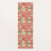 Retro Weihnachtsbäume Heilige Beerenstrasse Yogamatte (Rückseite)