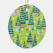 Retro-Weihnachtsbäume Keramik Ornament (Links)