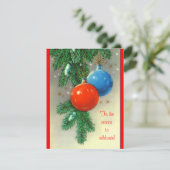 Retro-Weihnachtsbäume Party Einladung (Stehend Vorderseite)