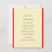 Retro-Weihnachtsbäume Party Einladung (Rückseite)