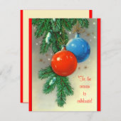 Retro-Weihnachtsbäume Party Einladung (Vorne/Hinten)