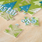 Retro-Weihnachtsbäume Puzzle (Seite)