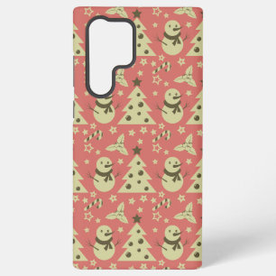 Retro-Weihnachtsbäume Stechpalmen-Beere Stern Zuck Samsung Galaxy Hülle