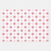 Retro Weihnachtsbaumen Candy Pink Rosa Grün Muster Geschenkpapier Set (Vorderseite 3)