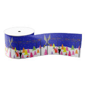 Retro WeihnachtsBaumfarm-Geschenk-Band Ripsband (Spule)