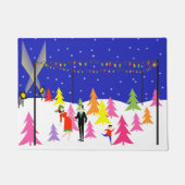 Retro WeihnachtsBaumfarm-Tür-Matte Fußmatte (Vorderseite)