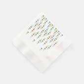 Retro Weihnachtsbaumpapier Napkins Serviette (Ecke)