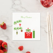 Retro Weihnachtsbaumpapier Napkins Serviette (Beispiel)