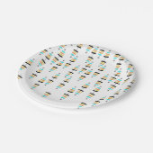 Retro Weihnachtsbaumpapier-Teller Pappteller (Schrägansicht)