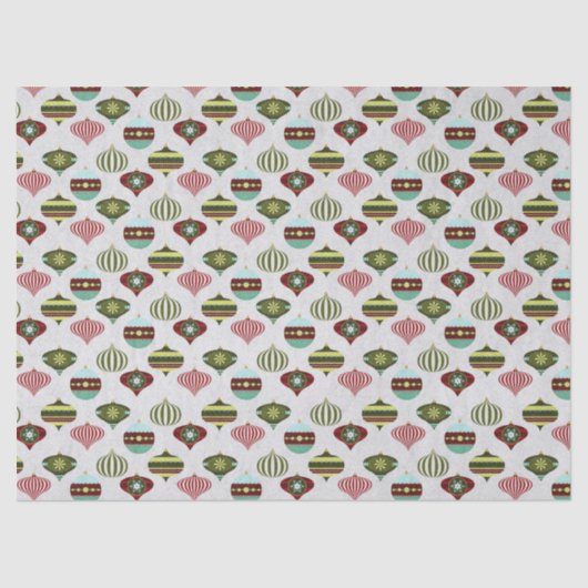 Retro Weihnachtsbaumschmuck auf der White Decoupag Seidenpapier (Vorderseite)