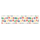 Retro Weihnachtsbaumschmuck Kurzer Tischläufer (Horizontal)