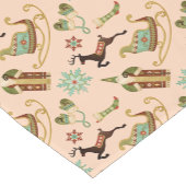 Retro Weihnachtsbilder Kurzer Tischläufer (Ecke)