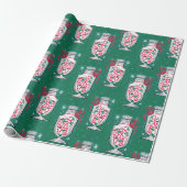 Retro-Weihnachtsbonbonglas Geschenkpapier (Ungerollt)