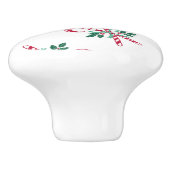 Retro Weihnachtsbonbons Keramikknauf (Seitenansicht)