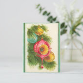 Retro-Weihnachtsbrille Feiertagspostkarte (Stehend Vorderseite)