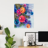 Retro Weihnachtsbrillen Weihnachtsgebäck Holiday P Poster (Heimbüro)