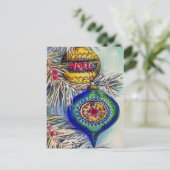 Retro Weihnachtsbrillen Weihnachtskarten Feiertagspostkarte (Stehend Vorderseite)