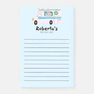Retro Weihnachtscamper RV Einkaufsliste TO-DO List Post-it Klebezettel