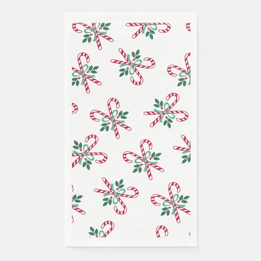 Retro Weihnachtscreme Serviette (Vorderseite)