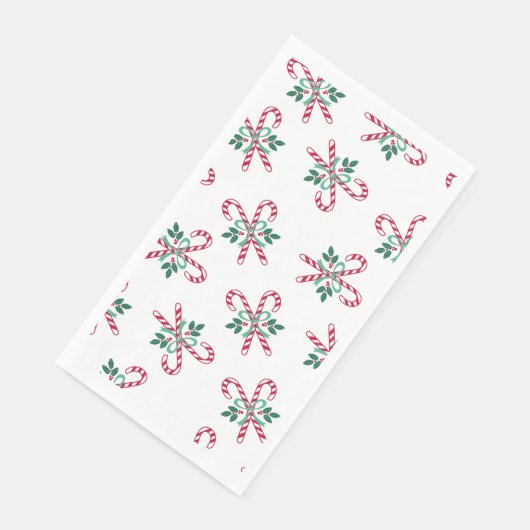 Retro Weihnachtscreme Serviette (Ecke)