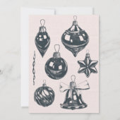 Retro-Weihnachtsdekor Feiertagskarte (Rückseite)