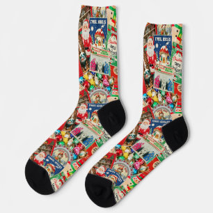 Retro-Weihnachtsdekoration II Socken