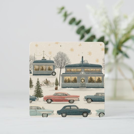 Retro-Weihnachtsdiner Nostalgie (Stehend Vorderseite)