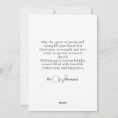 Retro Weihnachtsfamilie auf Altzeitungen Hintergru Feiertagskarte (Rückseite)