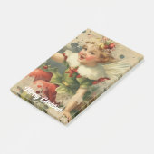 Retro-Weihnachtsfee Post-it Klebezettel (angewinkelt)