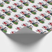 Retro Weihnachtsfeier Weihnachten Frau Claus Geschenkpapier (Ecke)